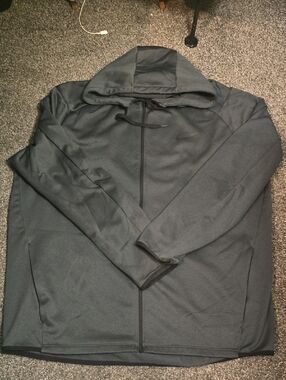 Nike Dri-fit Men's Full-Zip Hooded Performance Jacket - Charcoal